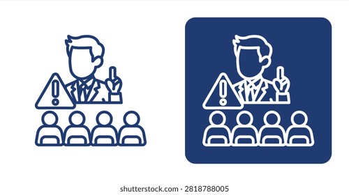 Accountability icon, with contrast background.
