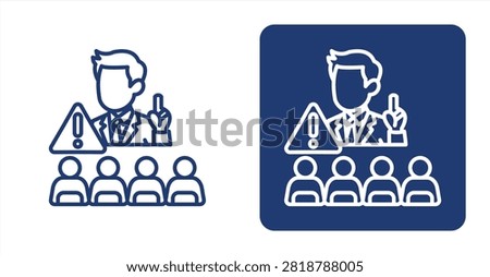 Accountability icon, with contrast background.