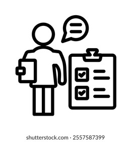 accountability icon line vector illustration on white background.
