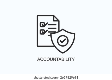 Accountability Icon Or Logo Isolated Vector Illustration