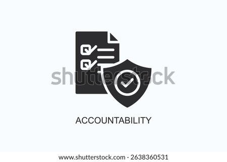 Accountability Icon Or Logo Isolated Vector Illustration
