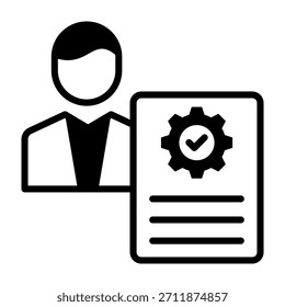 Accountability Icon Mixed Style Vector Illustration