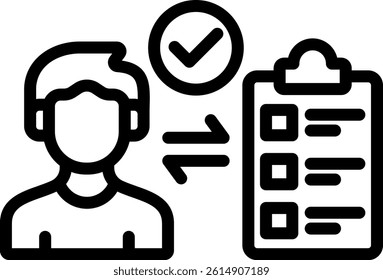Accountability Icon Outline Vector Illustration