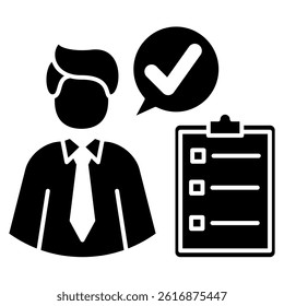 Accountability icon represented by Accountability symbol Black Filled style.