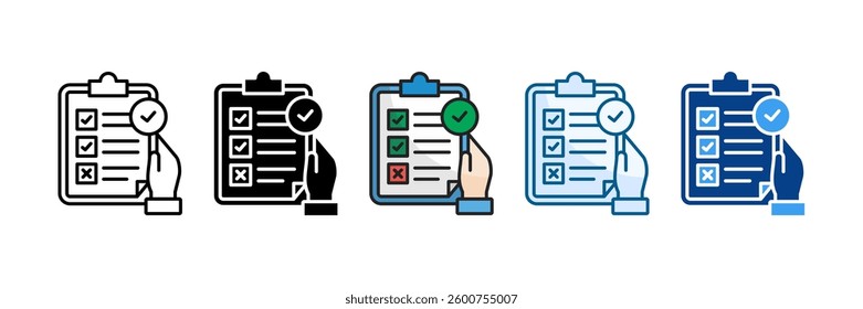 Accountability Icon Set Multiple Style Collection