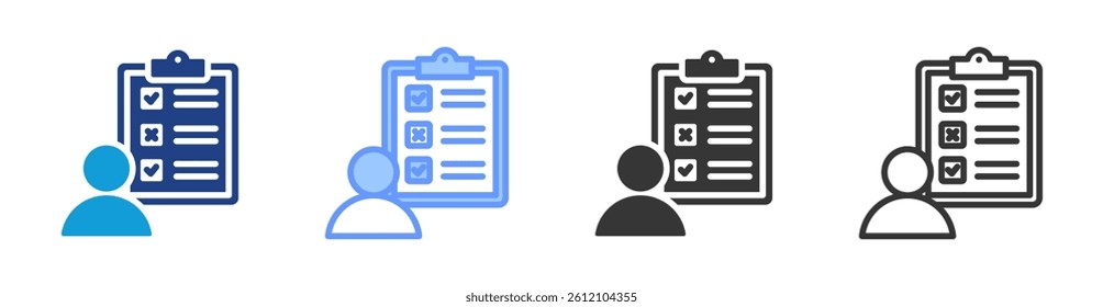 Accountability icon set multiple style collection