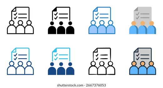  Conjunto de iconos de responsabilidad del accionista colección de estilo múltiple 
