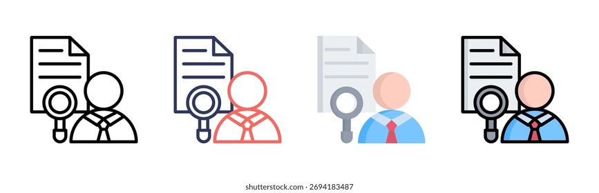 Conjunto de iconos de responsabilidad colección de varios estilos