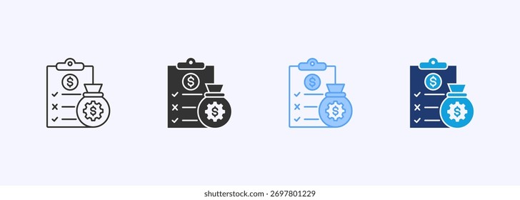 Conjunto de iconos de responsabilidad Colección de estilos múltiples