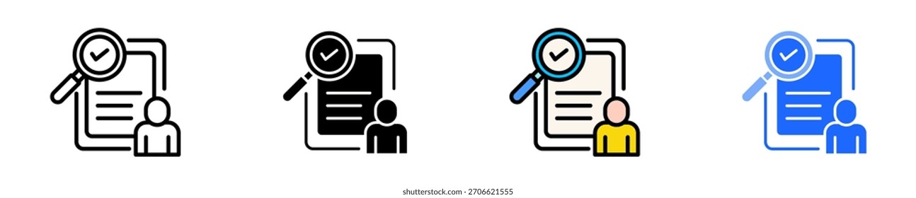 Accountability Icon Set Multiple Style Collection