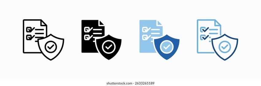 Accountability Icon Sheet Multiple Style Collection Isolated Vector