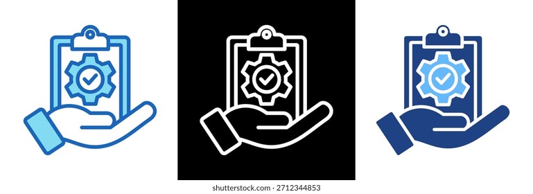 Verantwortlichkeit Symbol dreifachStil Vektorgrafik