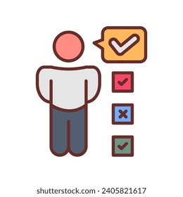 Icono de rendición de cuentas en vector. Ilustración
