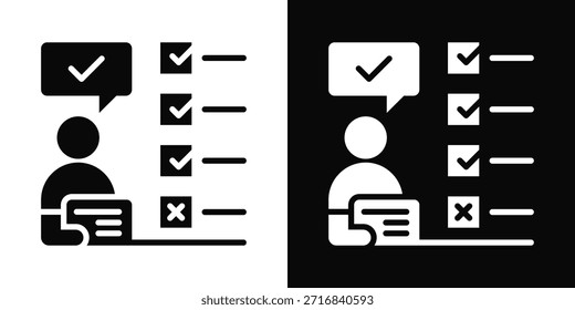 Ícone De Responsabilidade Estilo De Plano De Fundo Branco E Preto