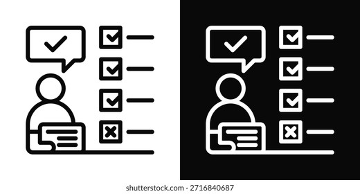 Accountability Icon White And Black Background Style