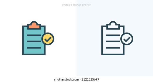 Icono de rendición de cuentas para tu sitio web, logotipo, aplicación, interfaz de usuario, impresión de producto. Icono de ilustración plana de vector de silueta de concepto de rendición de cuentas. Conjunto de iconos de trazo editable