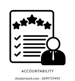 Icono de la mini ilustración de la rendición de cuentas. Uso Para El Concepto Moderno, Impresión, Ui, Ux Kit, Web Y Desarrollo De App. Vector Relacionado Con Finanzas De Negocios, Administración Y Más