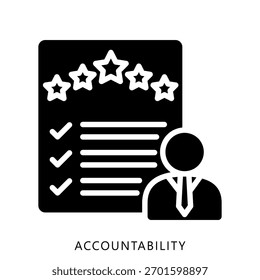Symbol für die Mini-Illustration der Rechenschaftspflicht. Für moderne Konzeption, Print, UI, UX-Kit, Web- und App-Entwicklung. Vektor in Bezug auf Business Finance, Management und mehr