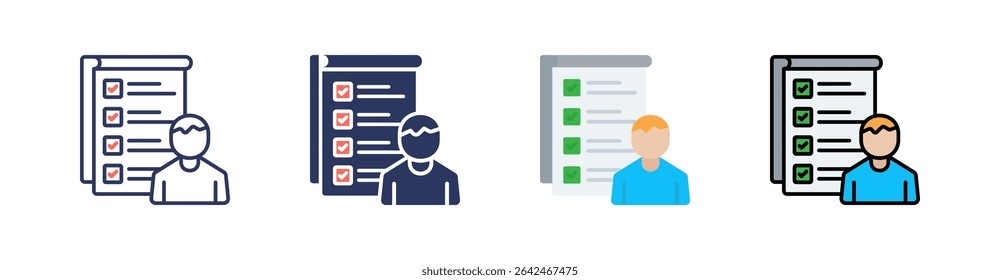 Accountability Multi Style Icon Set Vector