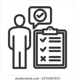 Accountability Outline Icon Vector Illustration