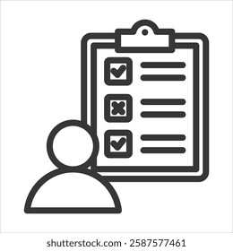 Accountability Outline Icon Vector Illustration