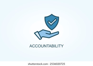 Vector de responsabilidad o logotipo símbolo ilustración