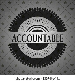 Accountable black badge. Vector Illustration. Detailed.
