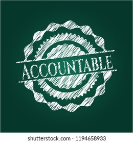 Accountable on chalkboard