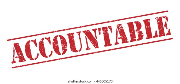 accountable vector stamp on white background