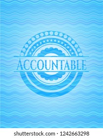 Accountable water style badge.