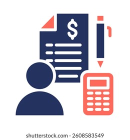 Accountan Icon Element for Design