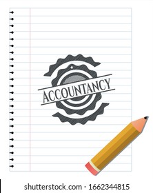 Accountancy drawn with pencil strokes. Vector Illustration. Detailed.