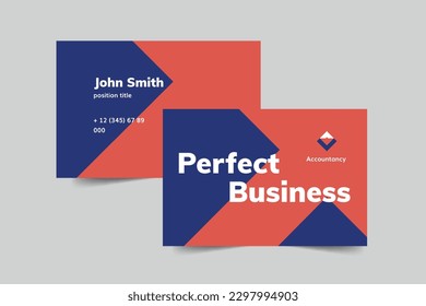 Accountancy Firm business card template. A clean, modern, and high-quality design business card vector design. Editable and customize template business card