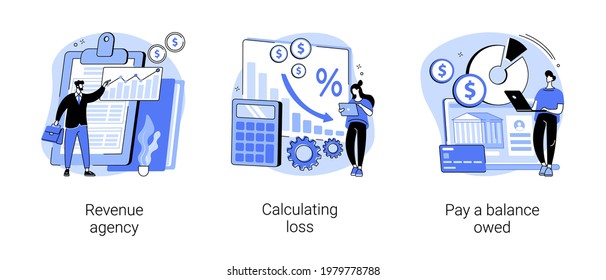 Accountancy service abstract concept vector illustrations.