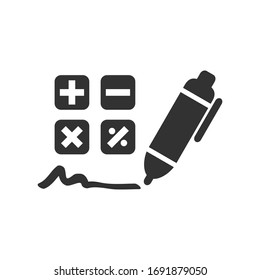 Accountancy vector icon on white background