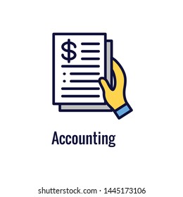 Accountant Or Accounting Icon Set With Money, Accounting And Similar Images