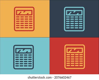 Accountant Calculator Logo Template, Simple Flat Icon Of calculator,office,accountant