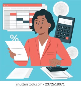 accountant concept vector design illustration