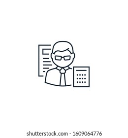 Accountant Creative Icon. From Analytics Research Icons Collection. Isolated Accountant Sign On White Background