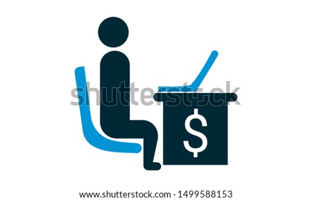 Accountant fill icon. Accountant vector sign, symbol, Vector illustration