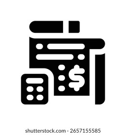 Icono de glifo de contador. Icono de Vector fuerte y sólido para Sitios web, interfaces móviles, presentaciones y marca visual. Alta calidad y fácil de editar.
