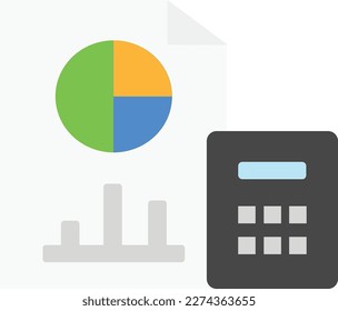 accountant graph analytic vector flat illustration