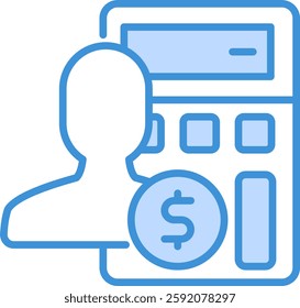 Accountant Icon Element For Design