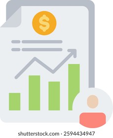 Accountant Icon Element For Design