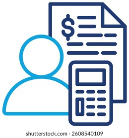 Accountant Icon Element For Design