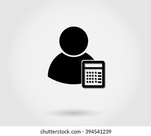 Accountant. Icon. Vector.