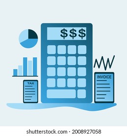 gráfico vector de icono contable. Perfecto para banner, diseño ui, página de inicio, etc