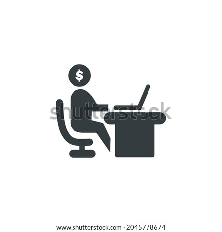 Accountant icon, Accountant vector illustration
