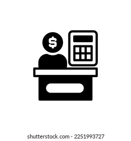 Accountant icon in vector. Logotype