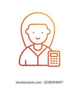 Icono de contador con fondo blanco Vector Ilustración de stock